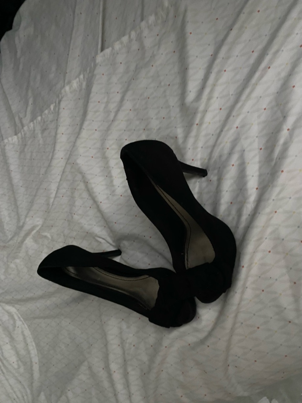 Black Women's Peep-Toe High Heels